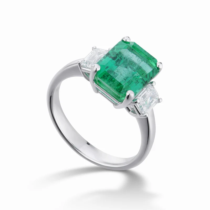 World Diamond Group anello smeraldo ottagonale 11x8 e lat tg. emerald ACLEM010DISM811-23171110069