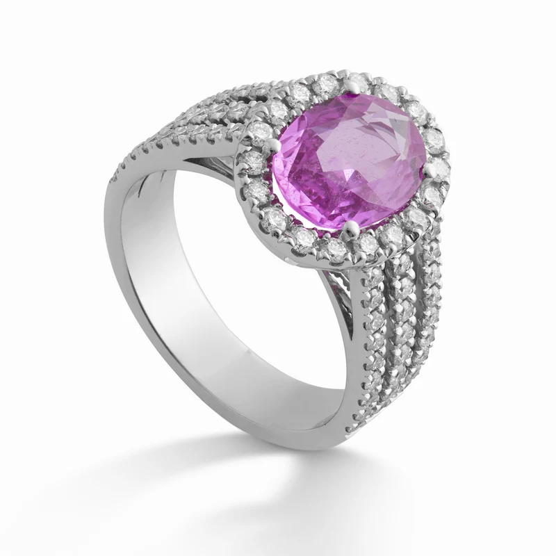 Golay anello zaff pink ov 8x6, cont e triplo gambo inc ACLCOV002DIZP68-24159110045