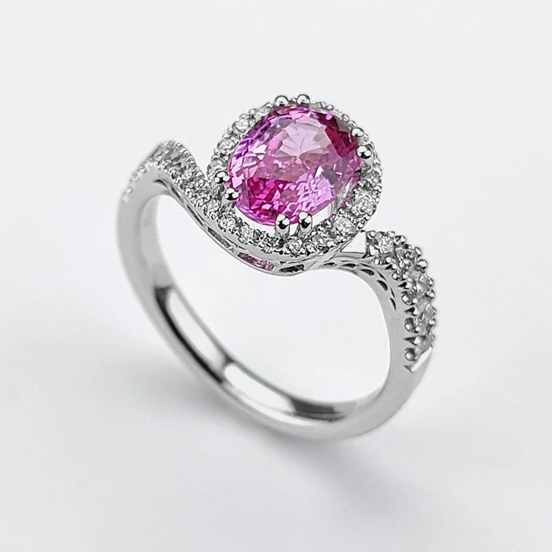 Golay anello z.pink ovale 8x6 gambo incassato e contorno ACLCG435DIZP86-24085110049