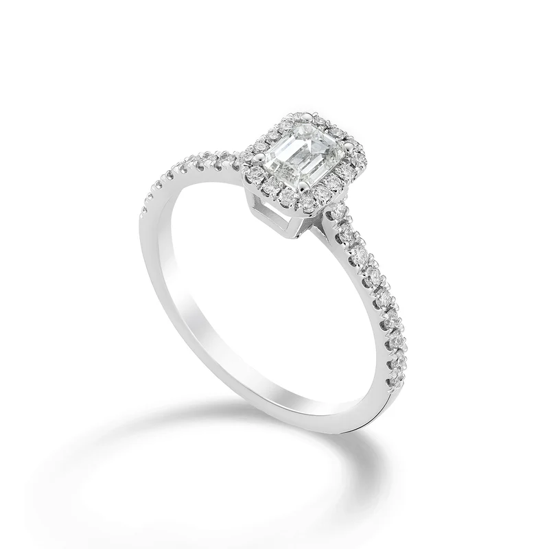 Golay anello diamante ott 5x4 contorno e gambo incassato ACLCEM001D40-22329110007