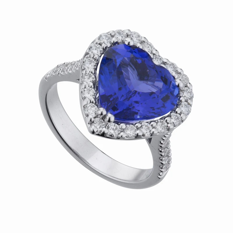 Golay anello diamanti e tanzanite 8x8 acuore lineare ACLC139DTZ88-22179110032
