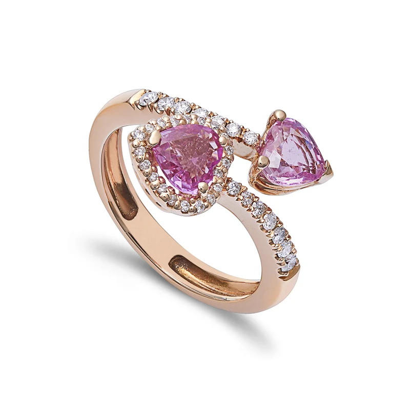 Golay anello contrarier zaffiri pink a cuore 6x6 e diam ACLC118DIZP-22046110023