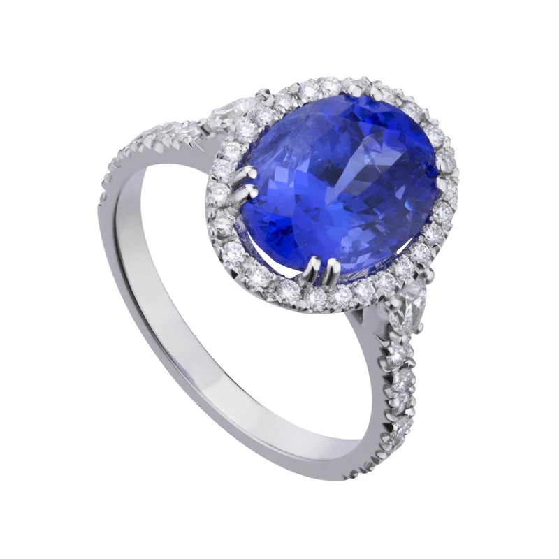 Golay anello diamanti e tanzanite ovale 9x12 ACLC065DITZ3-21145110067