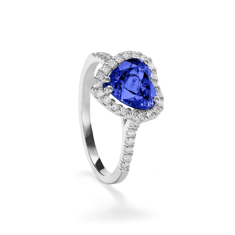 Golay anello sottile diamanti e tormalina 7x7 a cuore ACLC061DITO2-24120110004