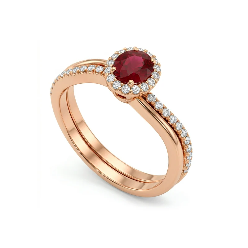 Golay anello rubino ovale e contorno+gambo ACLC054DIRU2-20188110016