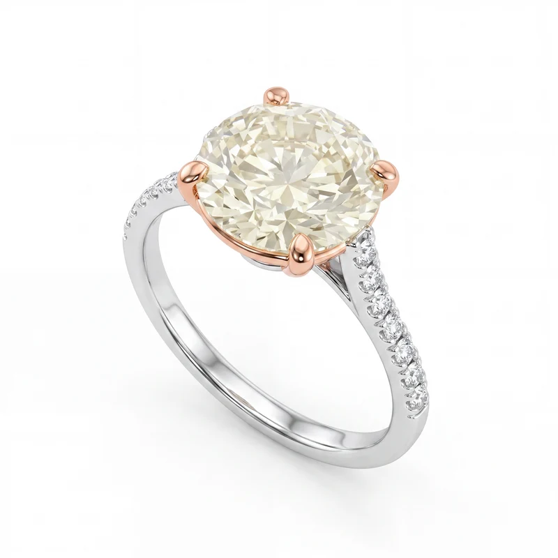Golay anello diamante tondo da 3,00ct gambo incassato ACL896D300BR-26147110076
