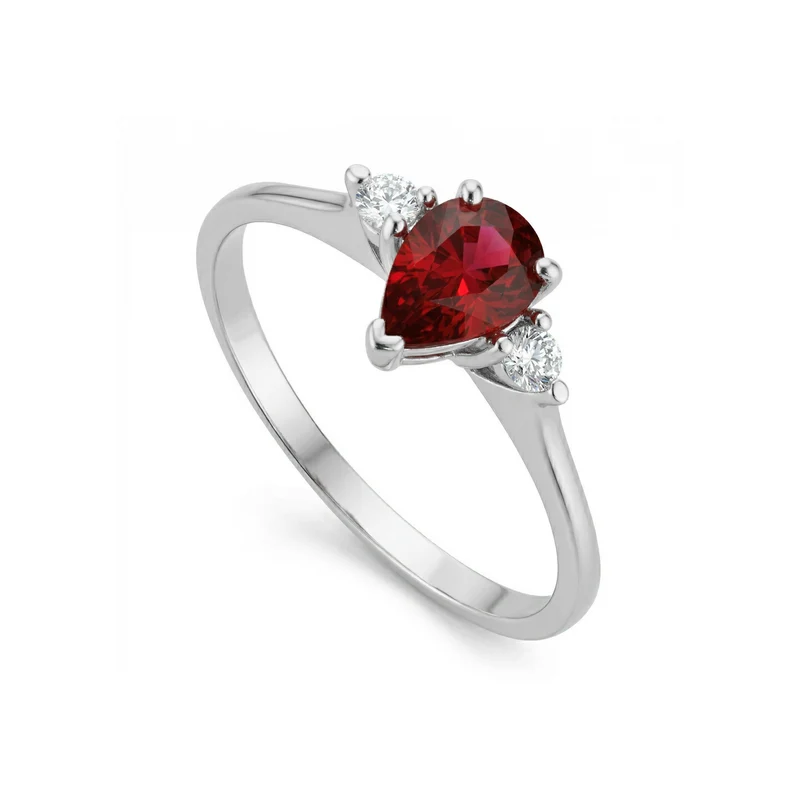 Golay anello rubino goccia 6x4 e diamanti ACL491DIRU1-19126110081