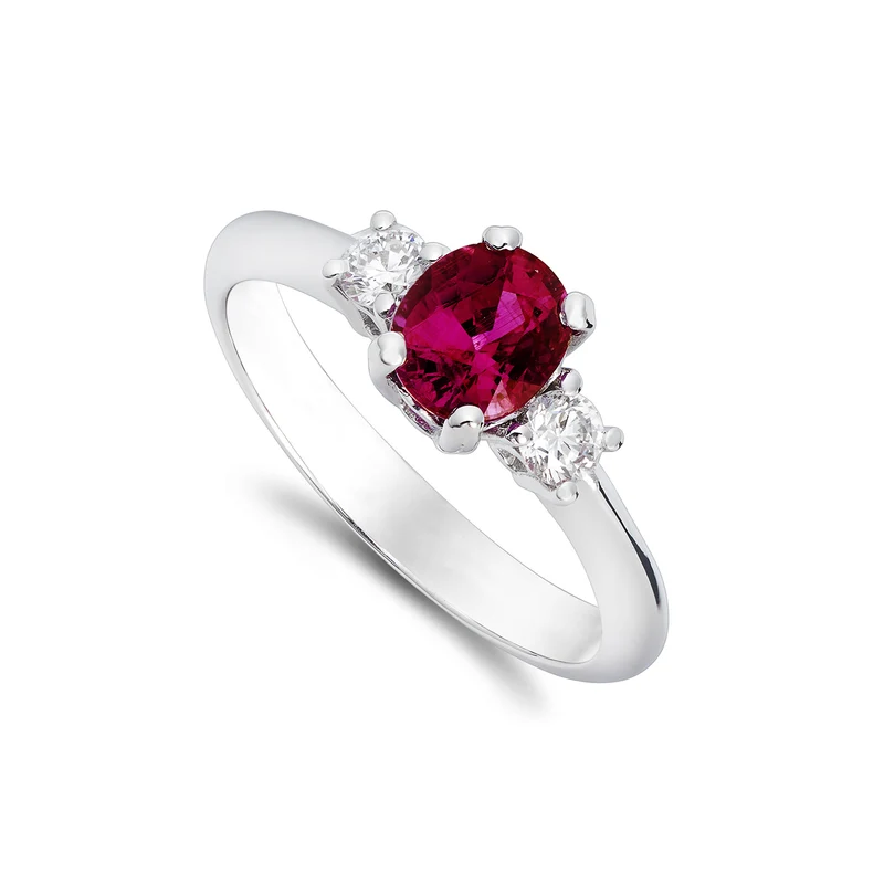 Golay anello con diamanti e rubino 5x6 ACL443DIRU-22335110019
