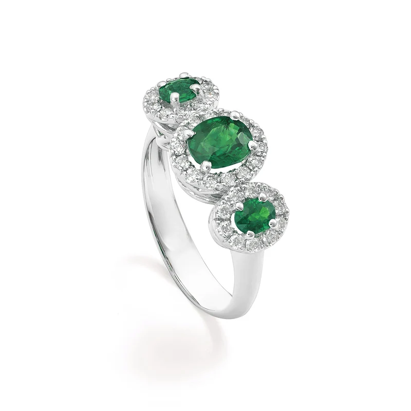 Golay anello trilogy smeraldi 4x3 cent 6x5 cont.diamanti ACL3123DISM56-23257110022