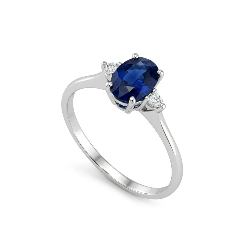 Golay anello con zaffiro ovale ct.1,00 mis.7x5 e diam ACL092DIZB2-23321110147