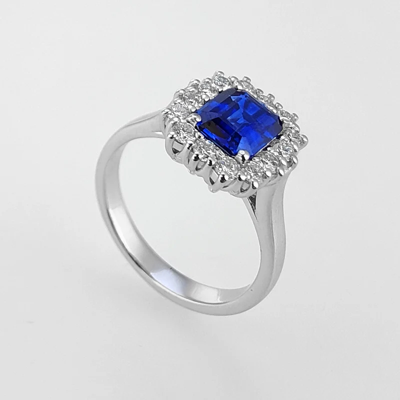 Golay anello zaffiro ott. 7x6 e diam., gambo liscio ACL077DIZB76-23347110115