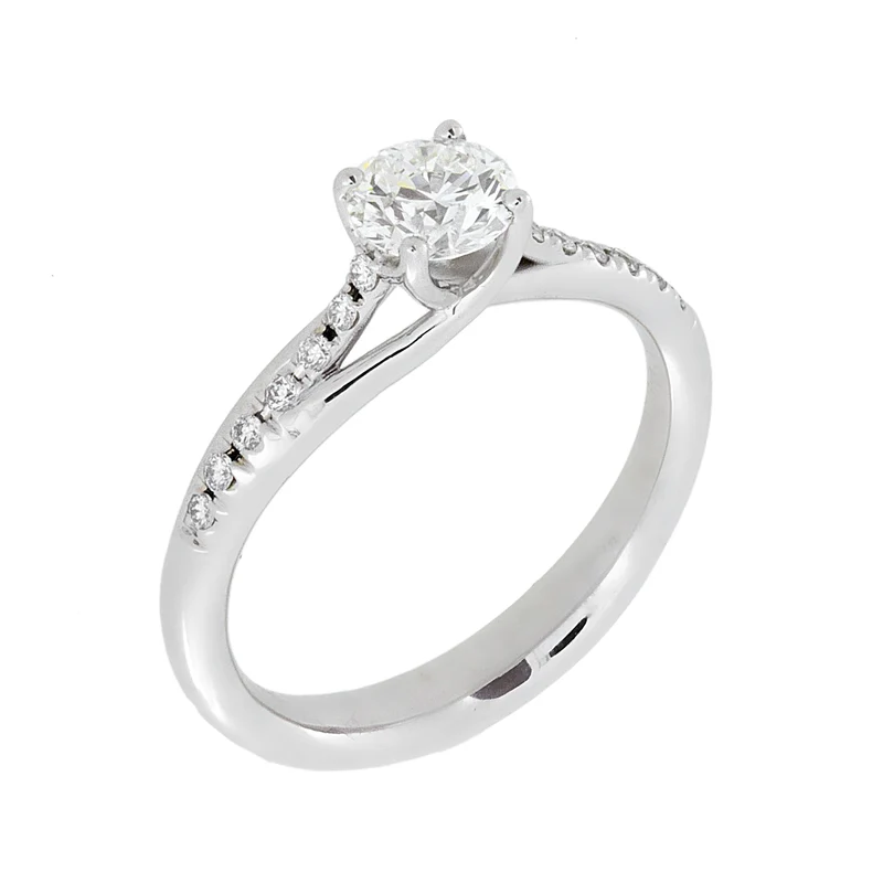Golay anello solitario grace con diamanti sul gambo. pes ABTRESOL02-21259110034