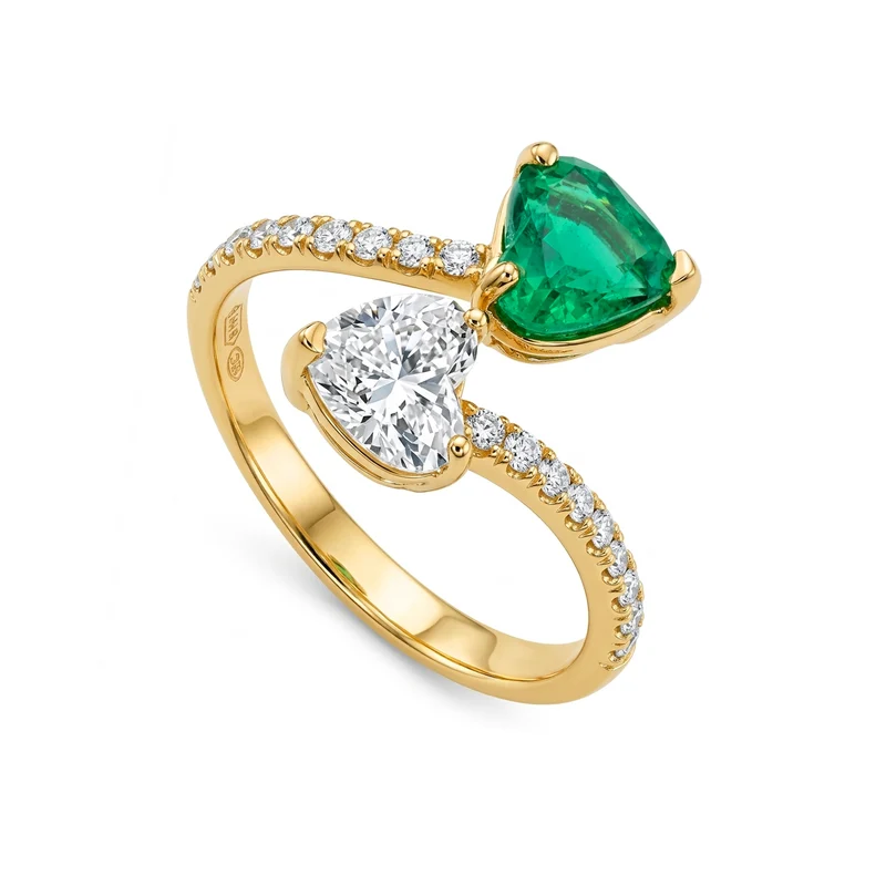 Golay anello bilogy contrarier cuori sme 6x5 e diamante ABL846DSM65G-26072110150