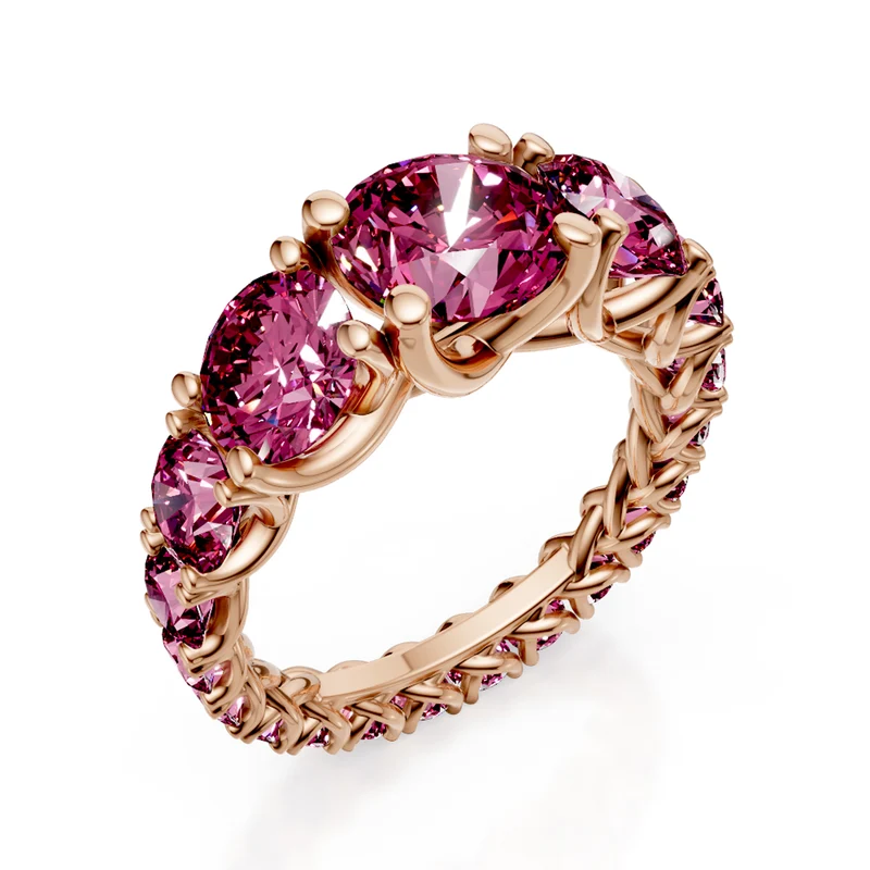 Golay anello girodito grace scalare con zaffiri pink ABIC1498RZR