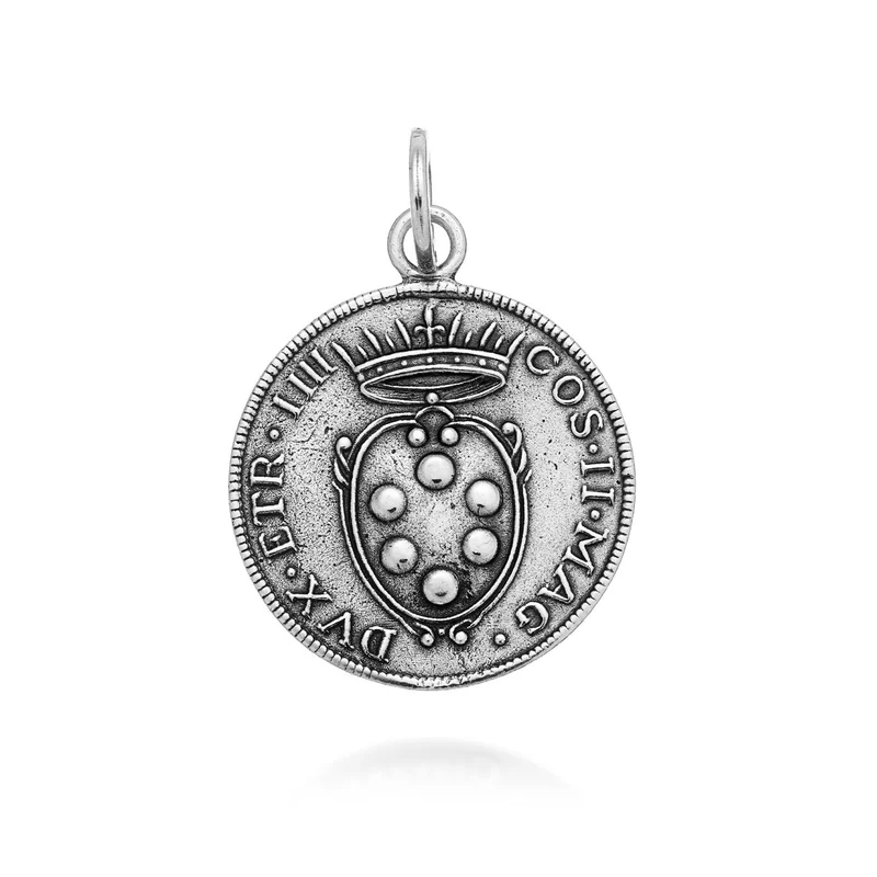 Giovanni Raspini charm moneta stemma mediceo Charm in Argento 925 09452
