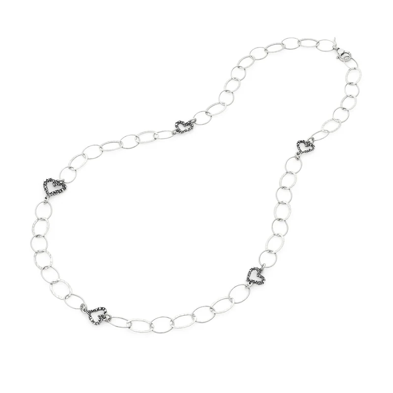 Giovanni Raspini collana lunga cuori Collana in Argento 925 12611
