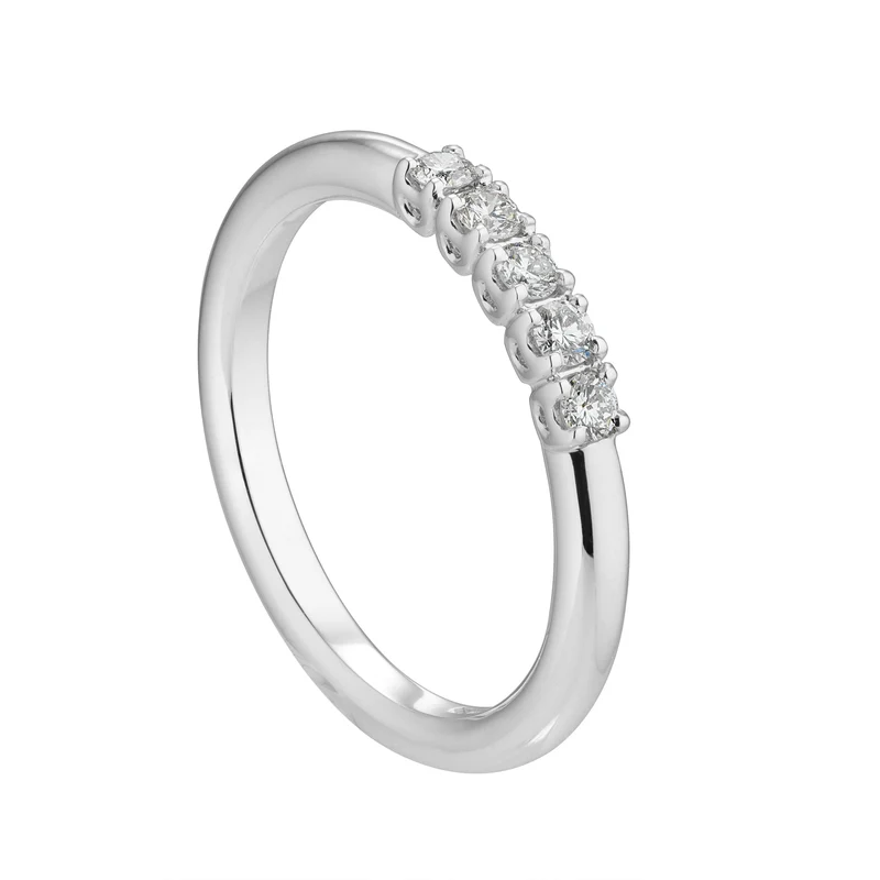 Golay anello riviera lineare 5 pietre tot ct. 0,15 ABE1066-53-21349110036