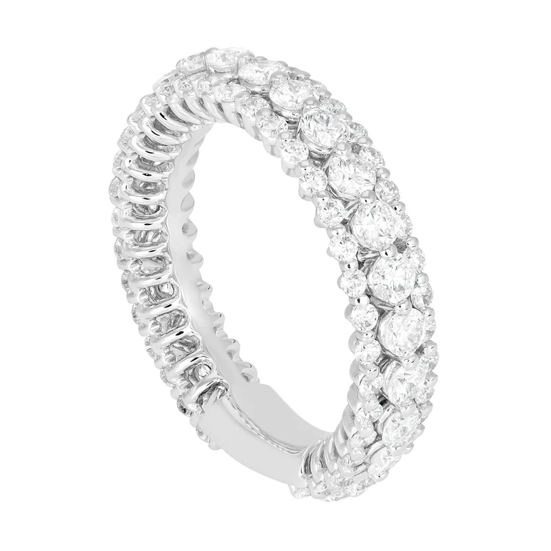 Golay anello a tre file diamanti ABE1034-0523-11334110006