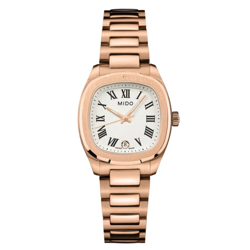Mido orologio Multifort TV 28mm avorio quarzo acciaio PVD oro rosa M049.110.33.263.00