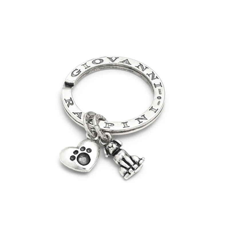 Giovanni Raspini portachiavi paws e love Portachiavi in Argento 925 X01407
