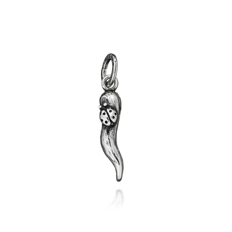 Giovanni Raspini charm corno piccolo coccinella Charm in Argento 925 08767