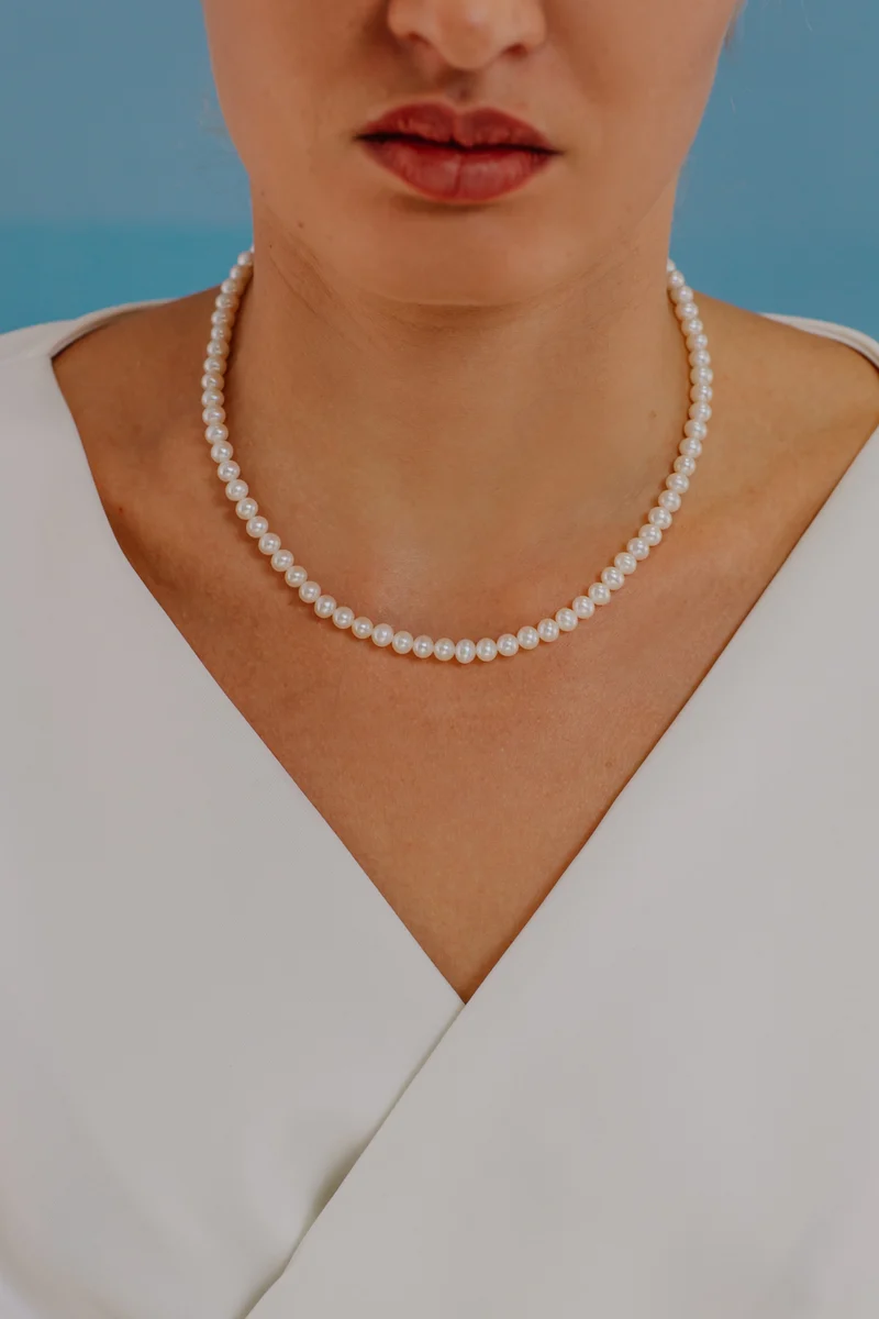 Comete Collana Filo Perle in Oro Acquadolce FWQ107S