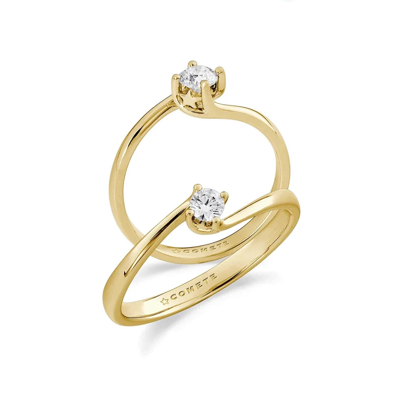 Comete Anello in Oro giallo 750‰ con Diamante bianco ANB2720G