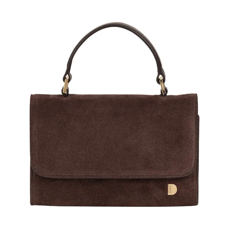 DUDU Borsa Donna Piccola in Vera Pelle Made in Italy, Borsa a Mano e Tracolla, Pelle Pieno Fiore o Scamosciata - Mini Bag con Tracolla Regolabile e Rimovibile, Patta con Chiusura Magnetica