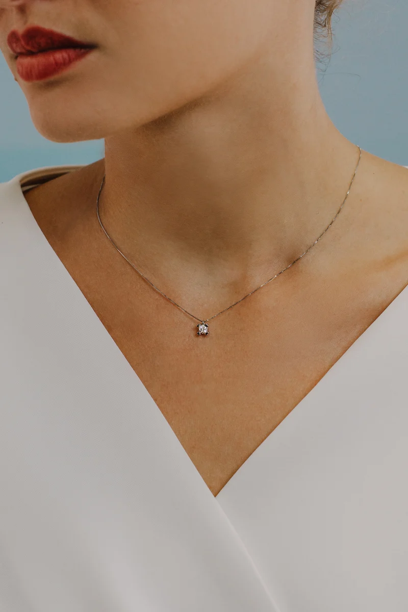 Comete Girocollo Cuori in Oro e Diamante GLB1450
