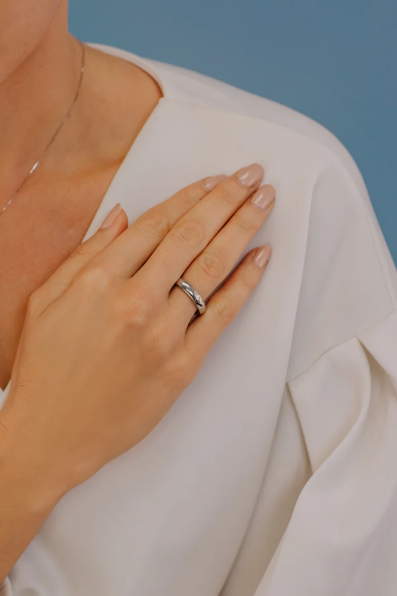Comete Fedina in Argento Cuore Uomo ANG110M18M