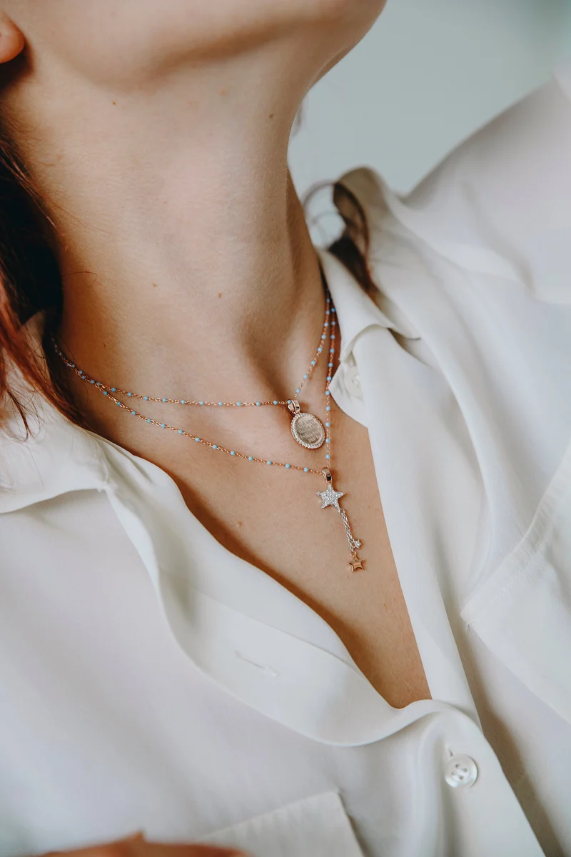 Comete Girocollo in Argento Stella GLA229