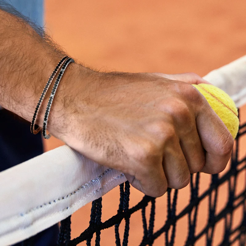 Comete Tennis in Argento 925‰ rosè e zirconi neri UBR901