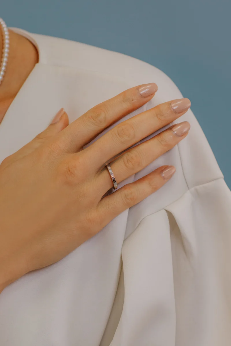 Comete Fedina in Argento Cuore Rosa Uomo ANG106M26