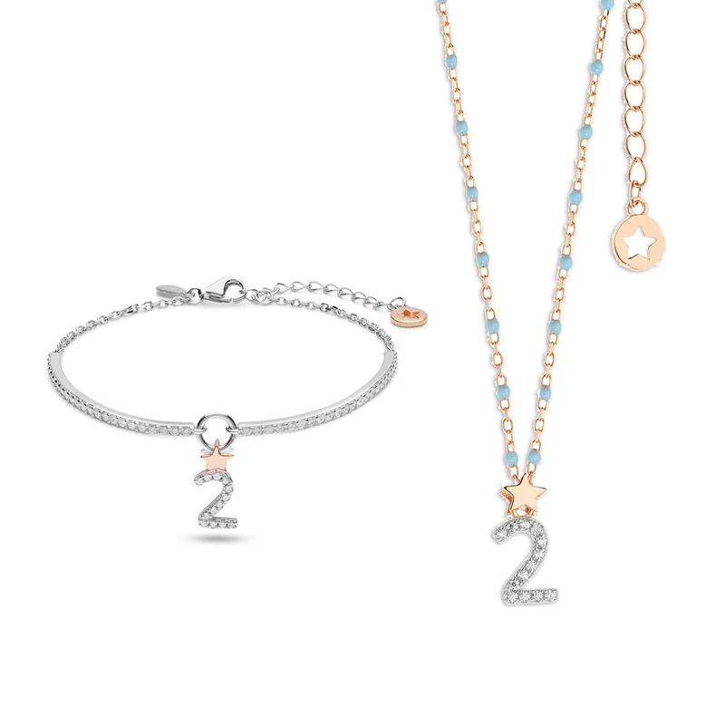Comete Collana e bracciale in Argento numero 2 KIT200204