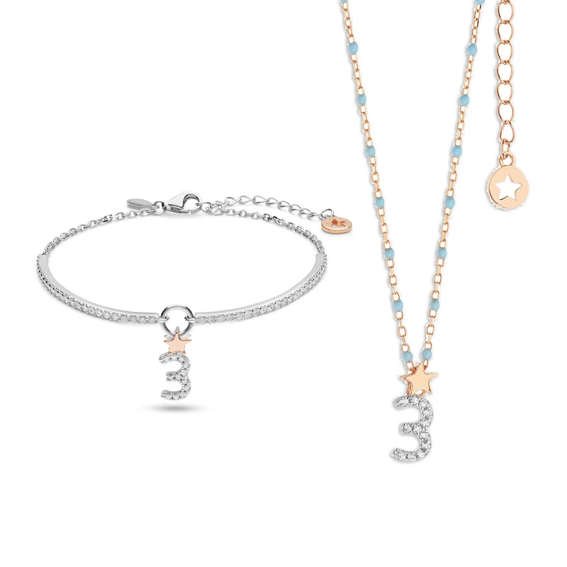 Comete Collana e bracciale in Argento numero 3 KIT201205