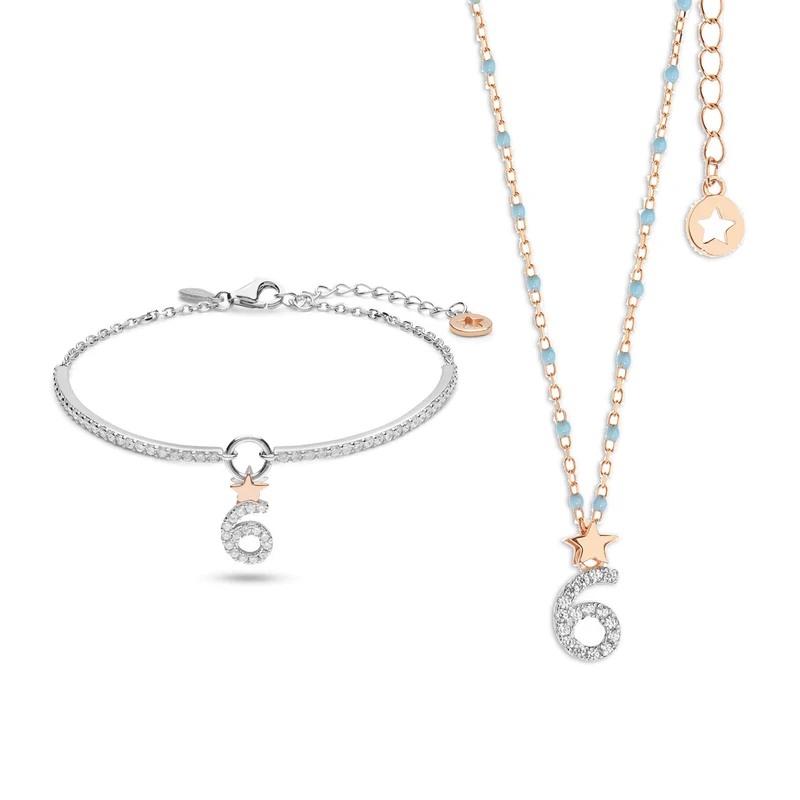 Comete Collana e bracciale in Argento numero 6 KIT204208