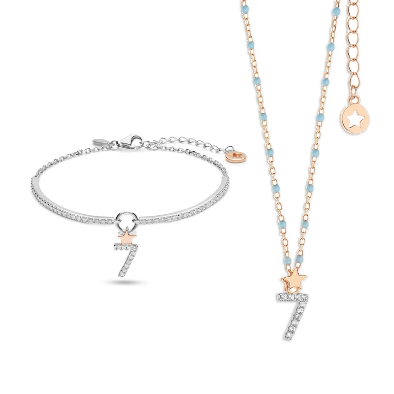 Comete Collana e bracciale in Argento numero 7 KIT205209