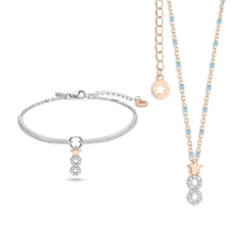 Comete Collana e bracciale in Argento numero 8 KIT206210