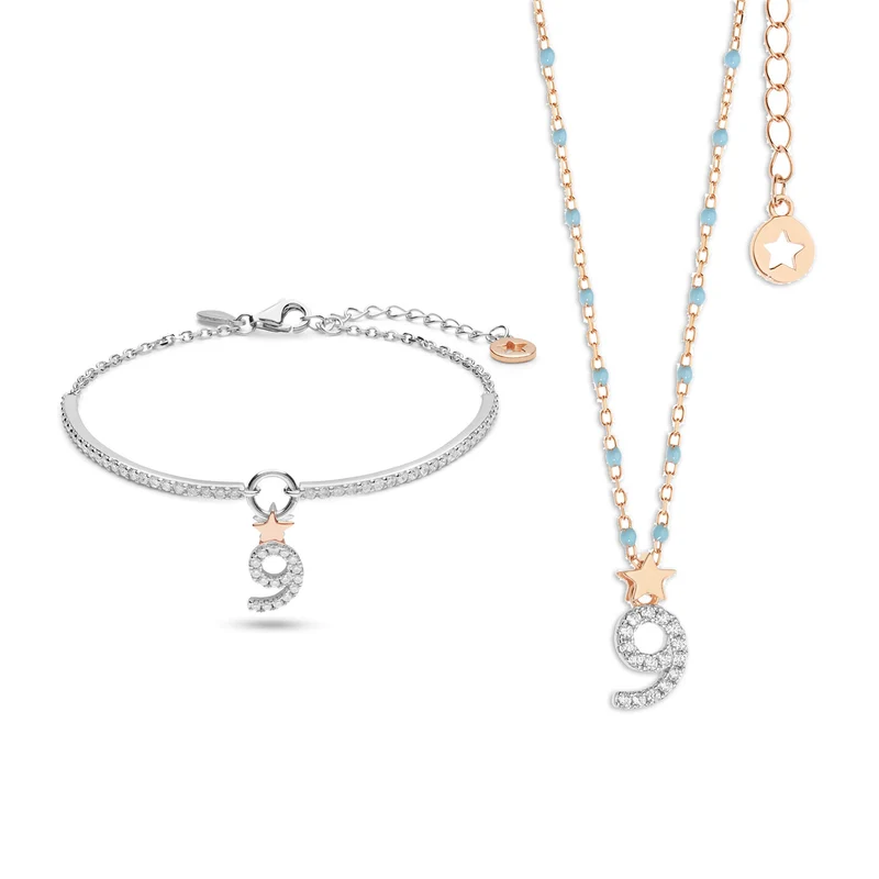 Comete Collana e bracciale in Argento numero 9 KIT207211