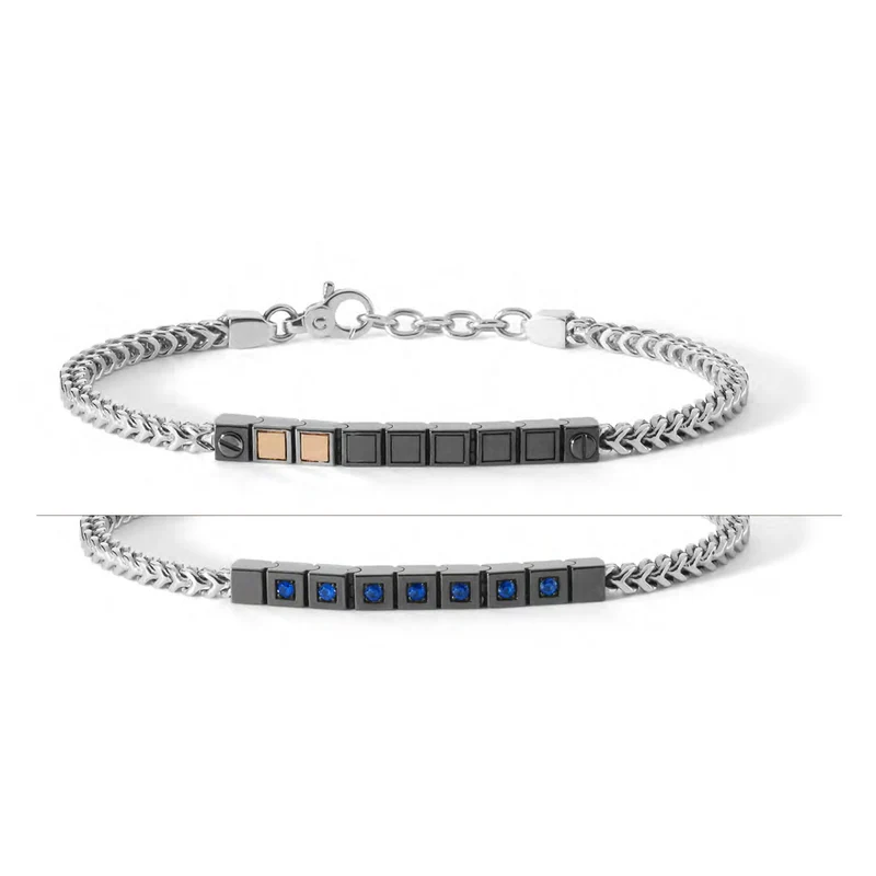 Comete Bracciale Tennis in Argento con zirconi blu UBR897
