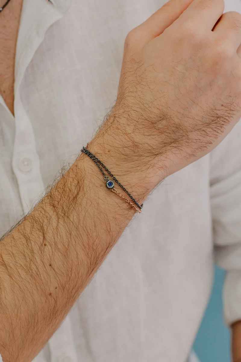 Comete Bracciale in Argento double, rosè e brunito UBR1046