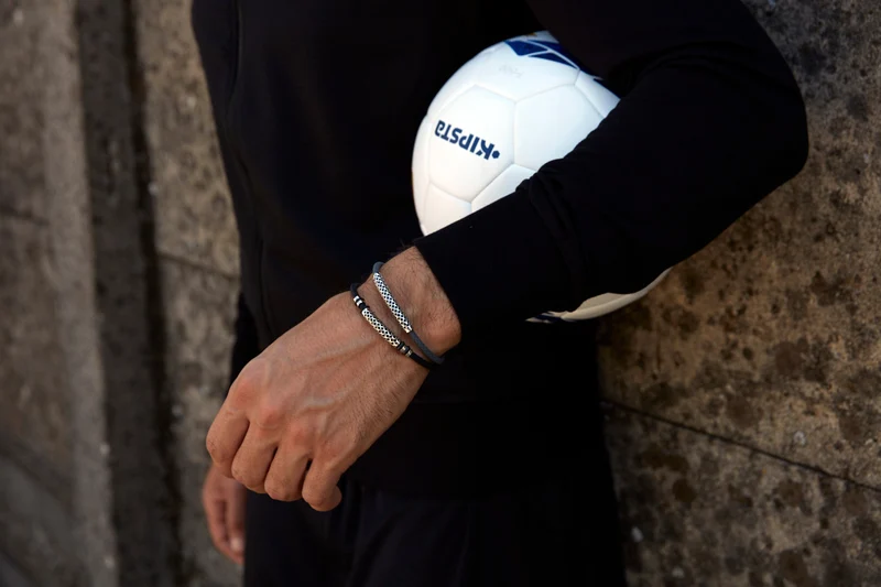 Comete Bracciale rete in Acciaio e gomma UBR622