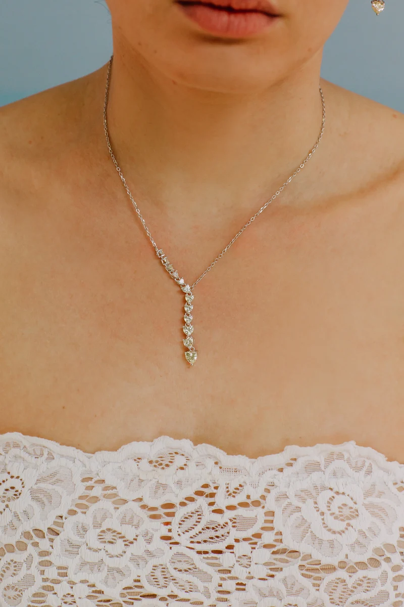 Comete Girocollo cuori in Argento degradè GLA245