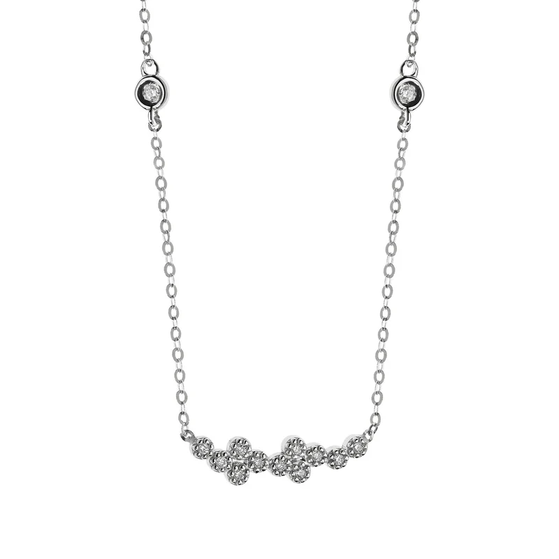 Comete Collana in Oro bianco con Diamanti GLB1172