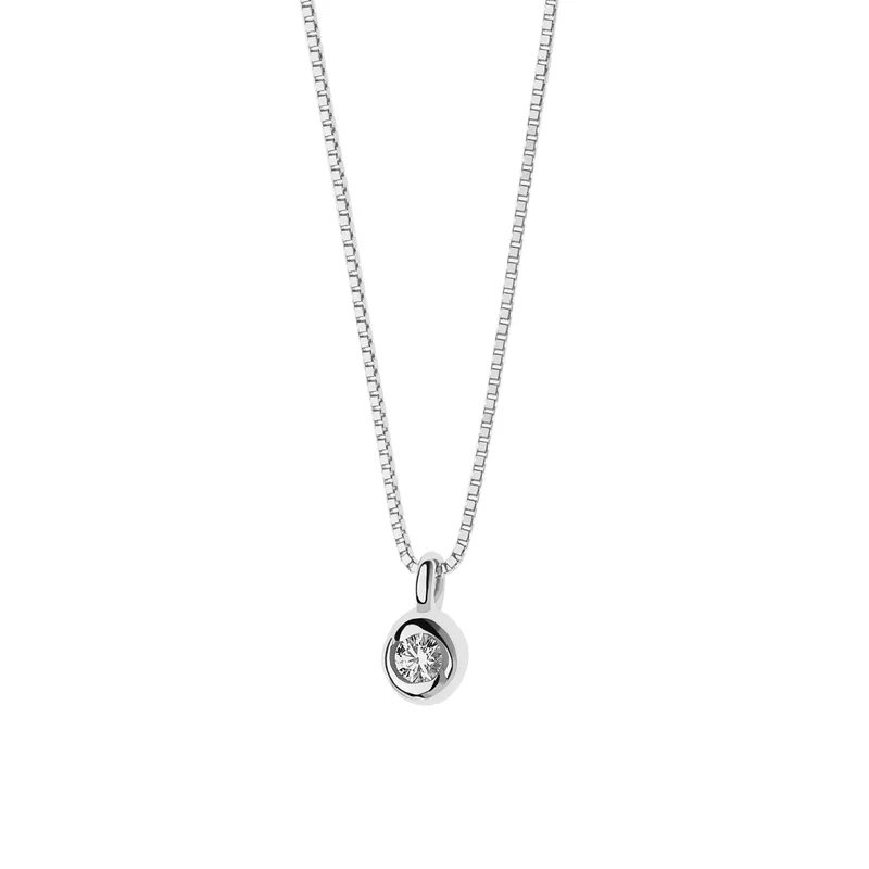Comete Collana Punto Luce in Oro con Diamanti GLB1228