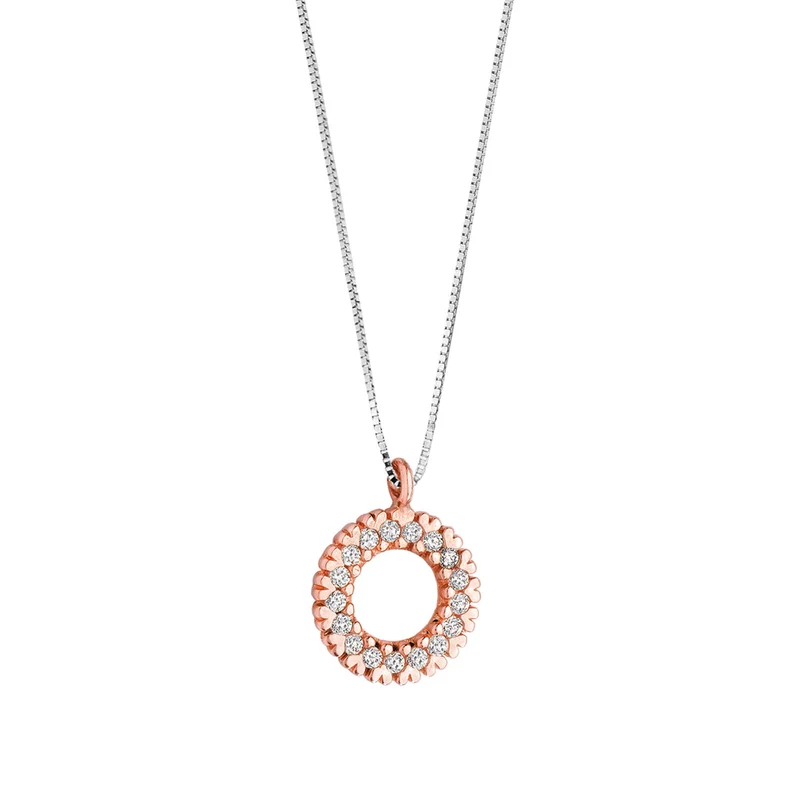 Comete Collana in Oro Rosa e Diamanti GLB1141