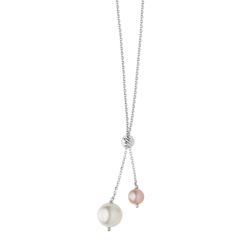 Comete Collana in Oro bianco con Perle coltivate GLP501