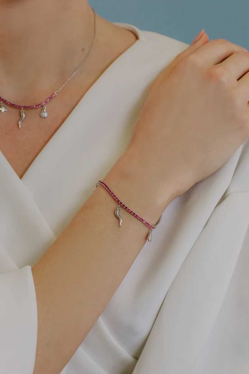 Comete Bracciale Tennis in Argento Cornetto BRA250