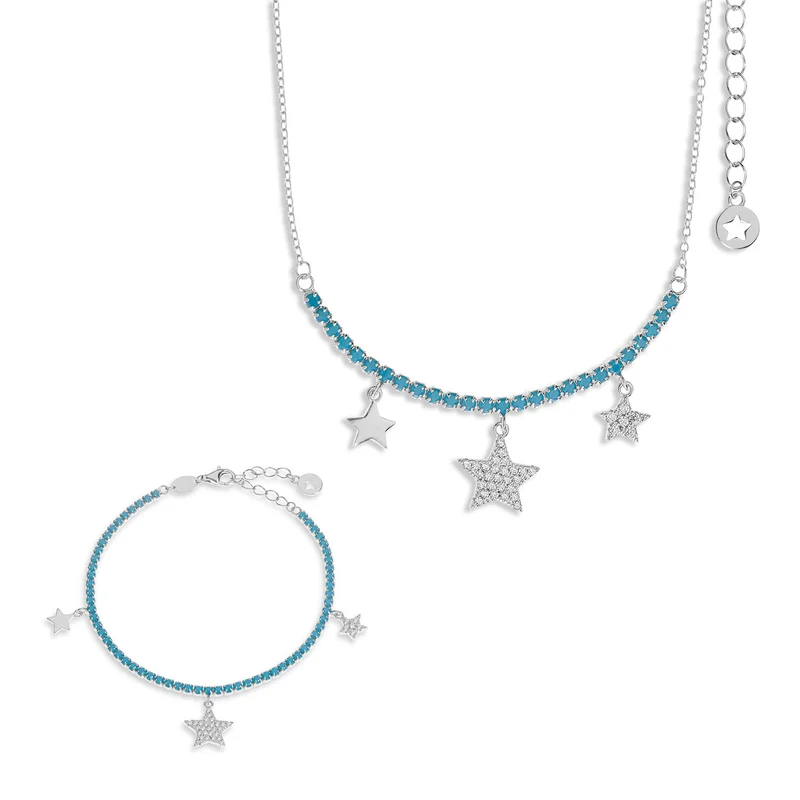 Comete Collana e Bracciale Tennis con Stella, collezione Talismano KIT257252