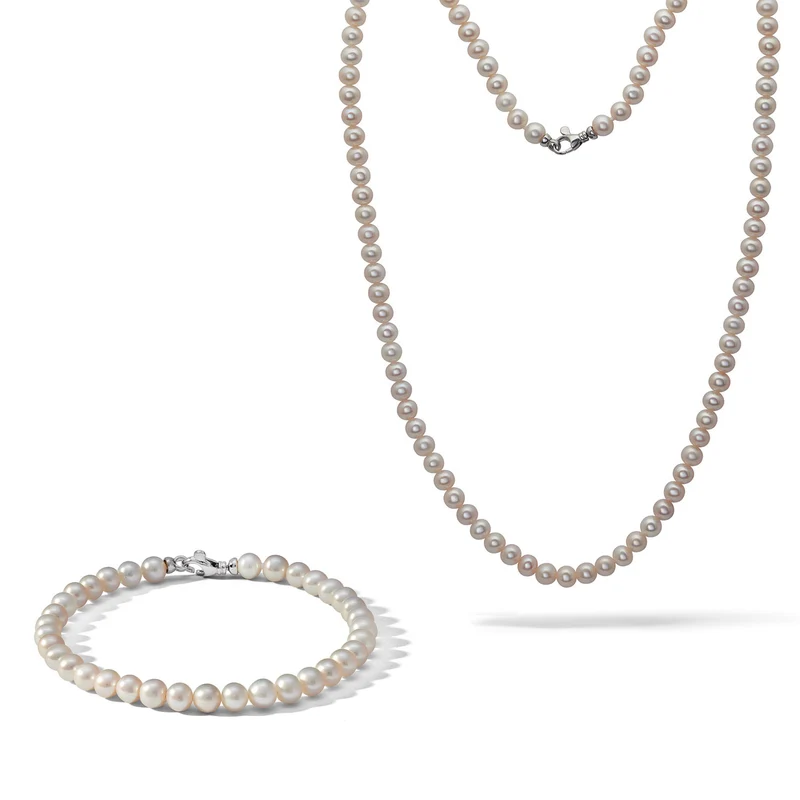 Comete Collana e Bracciale in Argento con Perle coltivate KIT742M501178